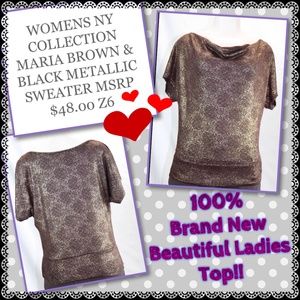 💋 Beautiful NY Collection Metallic Shirt 😇