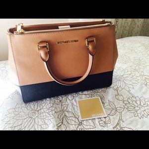 Saffiano leather satchel