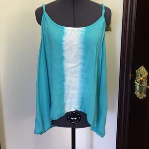 High to low, tie dyed Jessica Simpson tank top