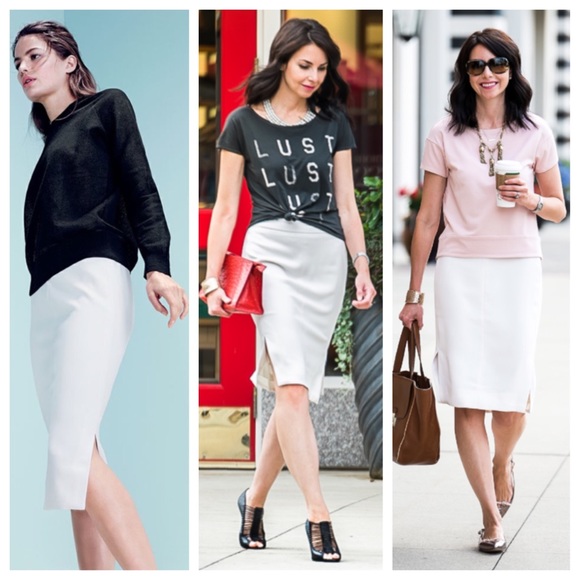 J. Crew Dresses & Skirts - 🆕 J. Crew | White Side Slit Skirt NWOT