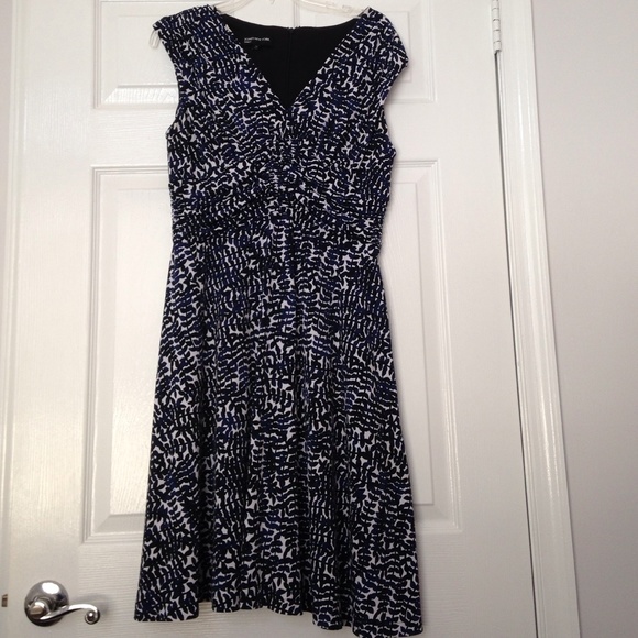 Black and blue A line dress