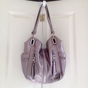 Pewter B. Makowsky Handbag B. Makowsky metallic pocket handbag Pewter B. Makowsky Handbag B. Makowsky metallic pocket handbag