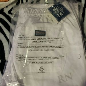 white scrub pants