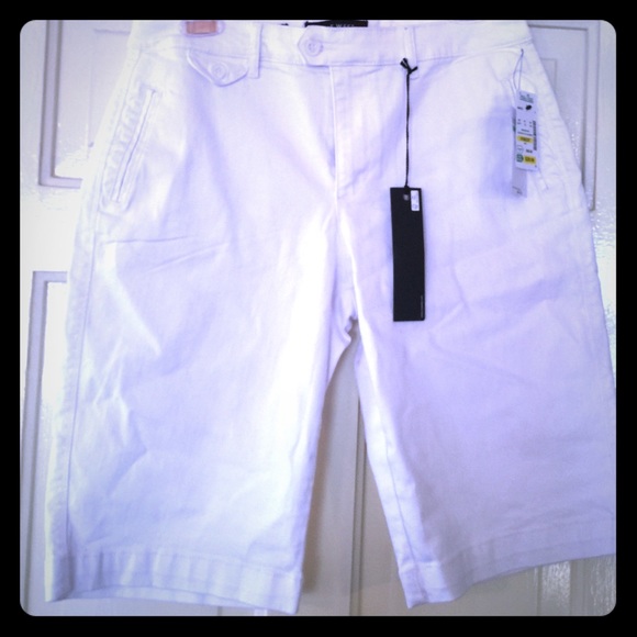 White Jean Bermuda Shorts