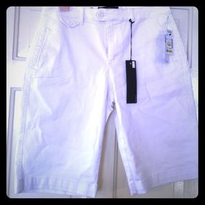 White Jean Bermuda Shorts