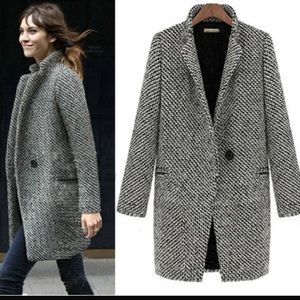 Grey oversize trench coat