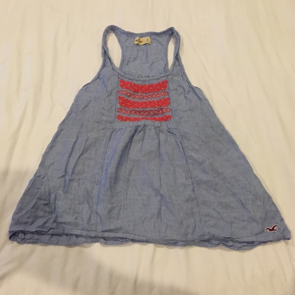 Hollister Blue Racerback Tank Top