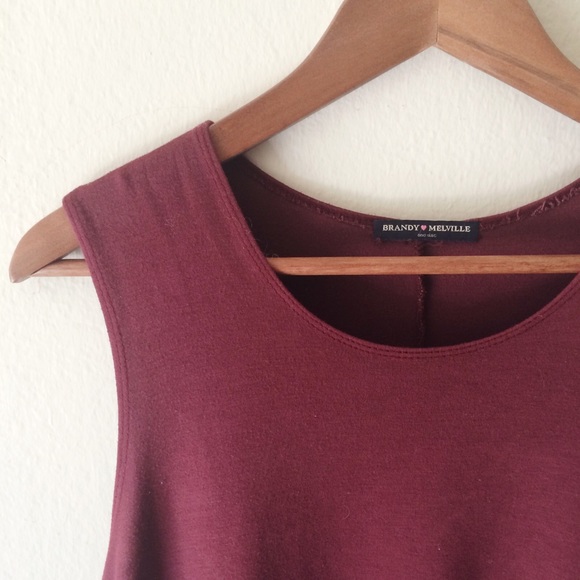 💌SOLD💌 Brandy Melville Alena Dress in Maroon - Picture 3 of 4