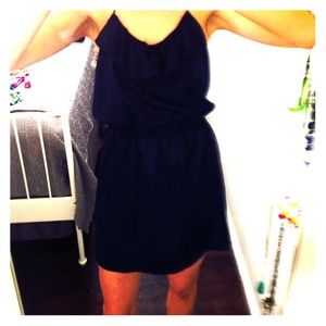 Navy Blue Racer Back Mini Dress
