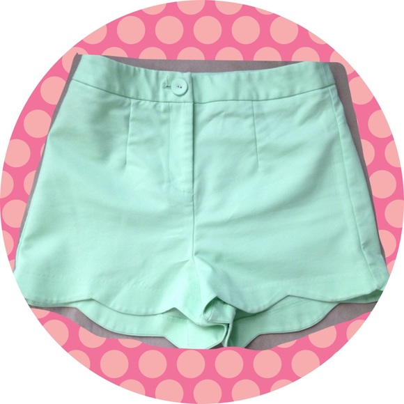 High Wasted Mint Green Shorts