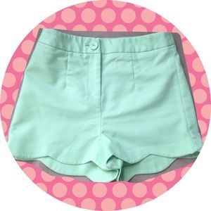 High Wasted Mint Green Shorts