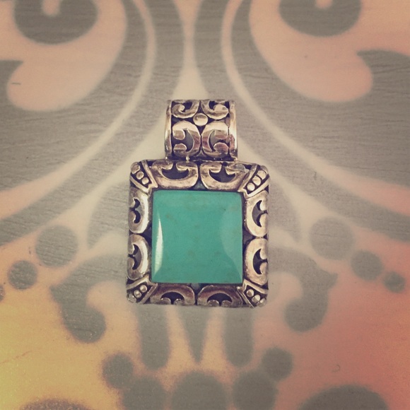 Sterling silver and turquoise charm