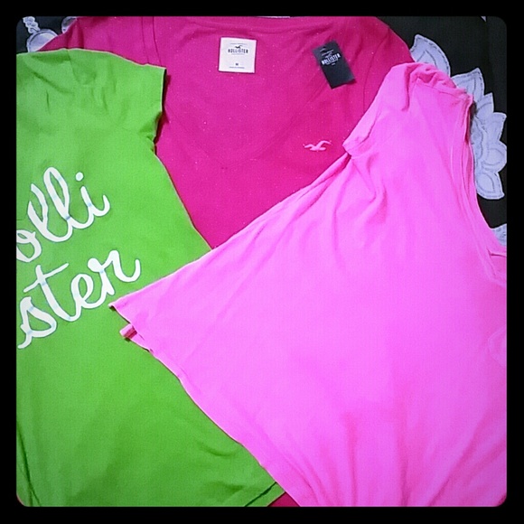 Bundle for @harlygl skirt and 4 Hollister shirts