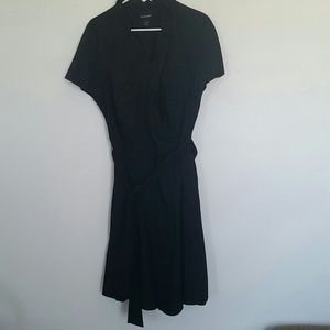 Black Dress with Ruffled neckline