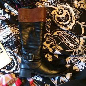 Black/Brown riding boots