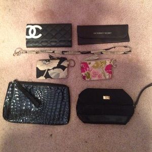 Makeup bags, wallets