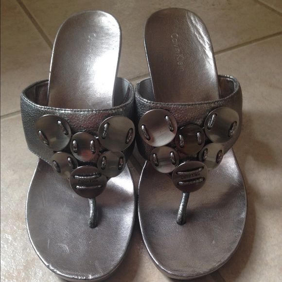 Calvin Klein Metallic Wedges