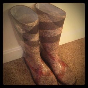 Burberry rain boots
