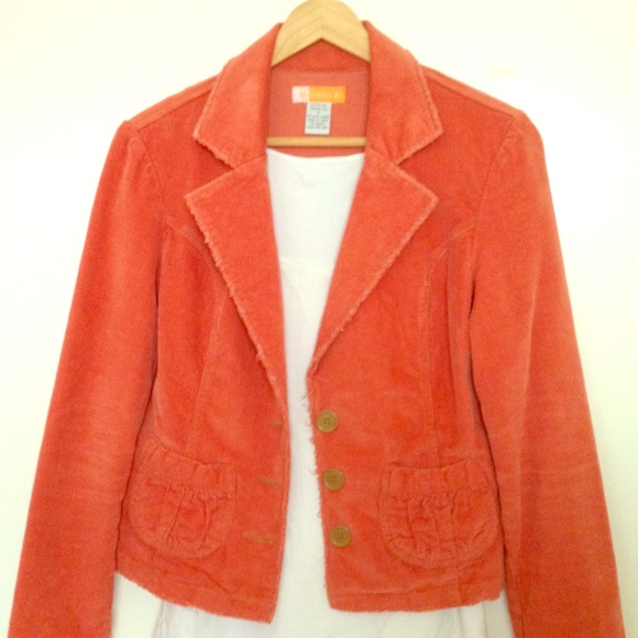 Tulle Brand Orange Corduroy Blazer
