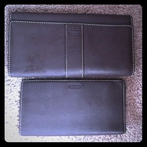 Brown Coach Wallet and Checkbook Cover