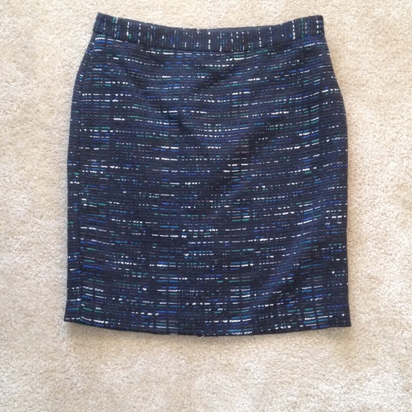 LOFT Black/multi color skirt