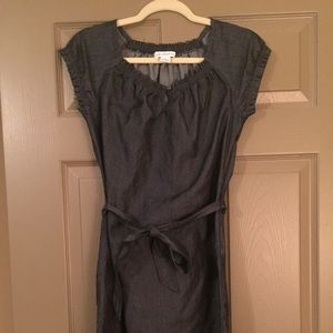 Denim Liz Claiborne Dress | tie-belt | sz 4