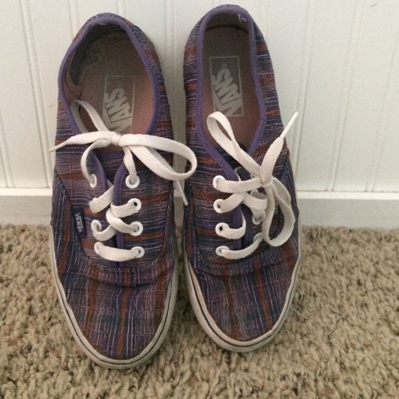 Purple patterned Vans