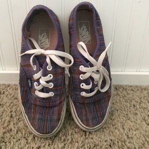 Purple patterned Vans