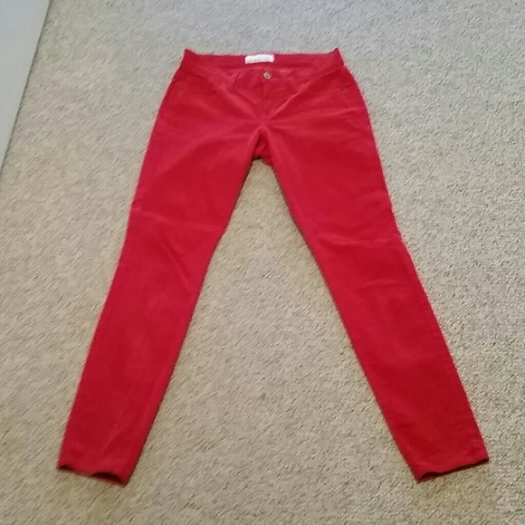 Red skinny cords