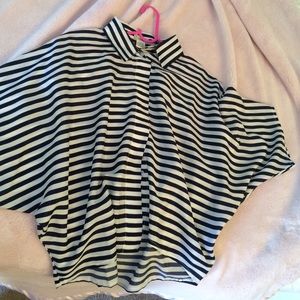 Blouse blue & white!!