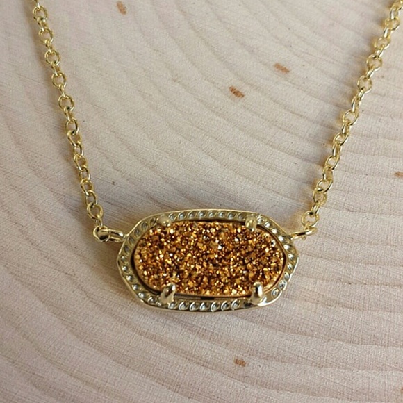 Gold Drusy Necklace