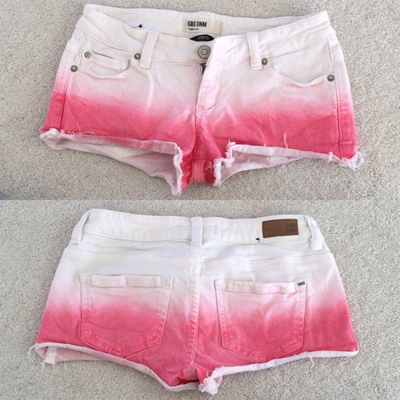 Garage White-Pink Ombré Shorts