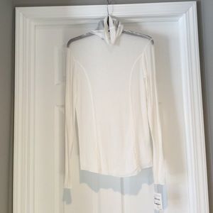 NWT Trouvé White Tencel Turtle Neck