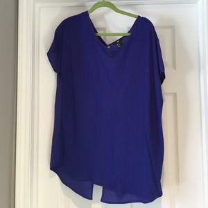 H&M Royal Blue Open Back Shirt