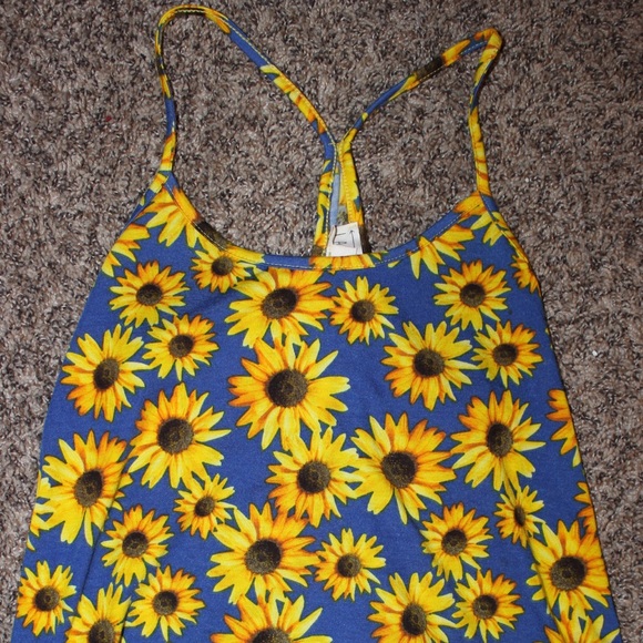 Pac Sun sunflower print tank top