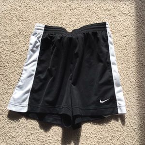 Black and white nike shorts