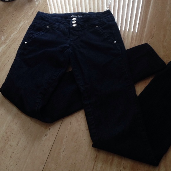 Skinny high waisted blue jeans