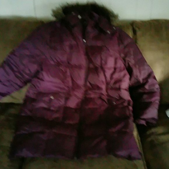 NEW Purple Down Coat with detachable hood