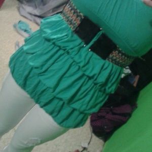 Beautiful american eagle ruffel strapless shirt