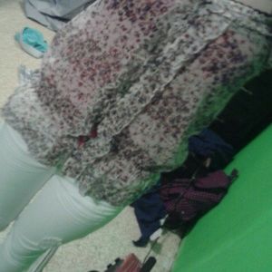 Floral vintage spaghetti strap shirt