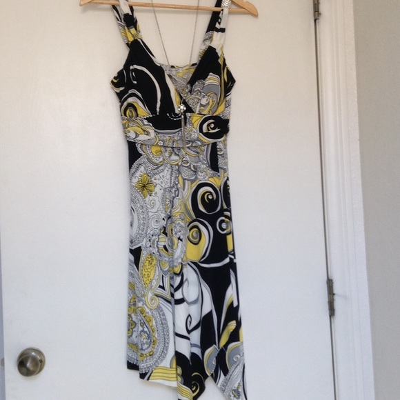 Black White and Yellow Dress