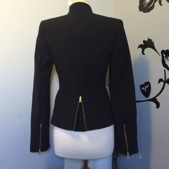 Black blazer with gold zipper detail - Picture 2 of 2