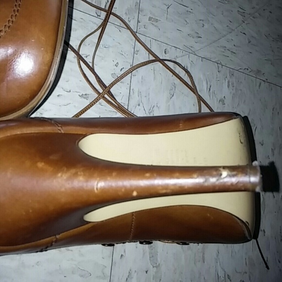 Beautiful cognac leather booties - Picture 4 of 4