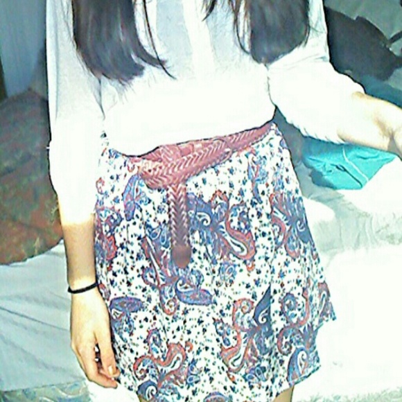 Floral Paisley Skater Skirt - Picture 2 of 4