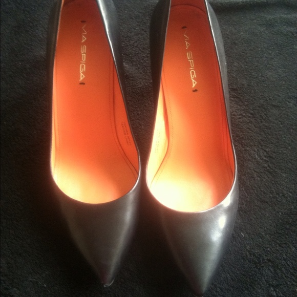 Via Spiga Black Leather Heels---FINAL REDUCTION