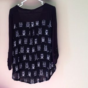 Anthropologie Porridge Owl Shirt