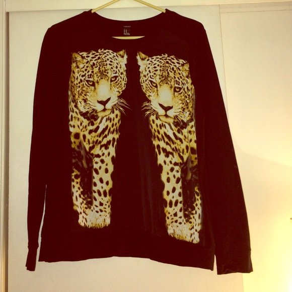 Animal print sweat shirt