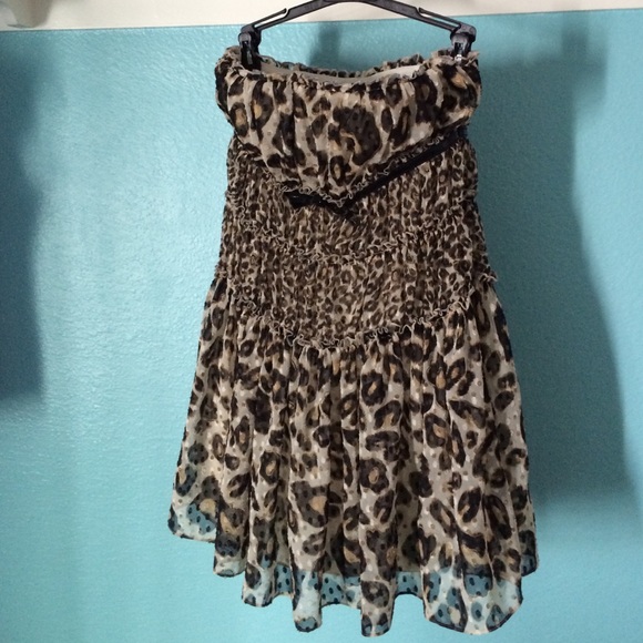 Cheetah dress with black bow