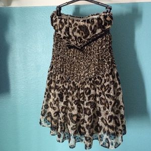 Cheetah dress with black bow