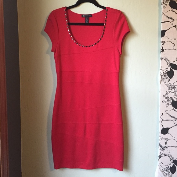 Red INC body con dress